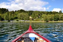 Kanublick auf den Campingplatz Schachenhorn